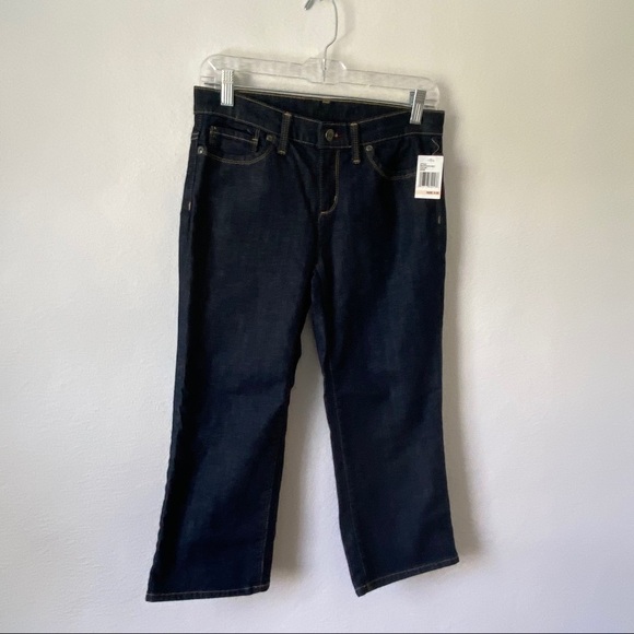 Talbots Straight Crop Jeans Dark Wash Petite Size 2P - Picture 2 of 6